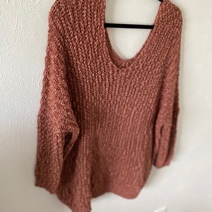 Maroon popcorn oversize sweater